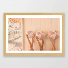 Beachball Cabana Art Print