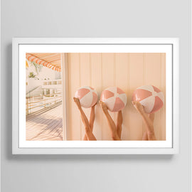 Beachball Cabana Art Print