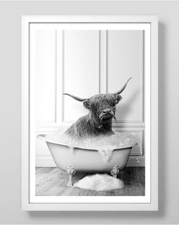 Cow in the Tub Art Print