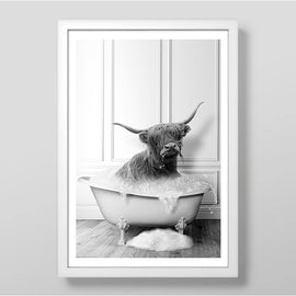 Cow in the Tub Art Print