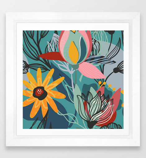 Dancing Flowers 2 Art Print