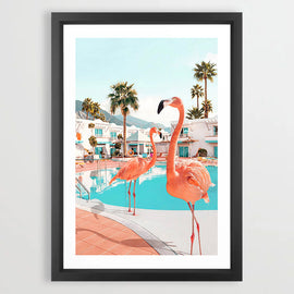 Florida Flamingos Art Print