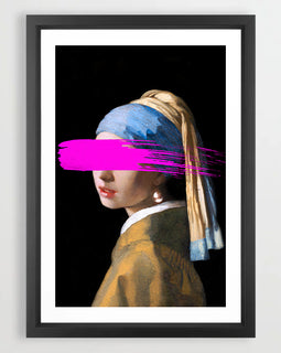 Pearl Earring Abstract Art Print