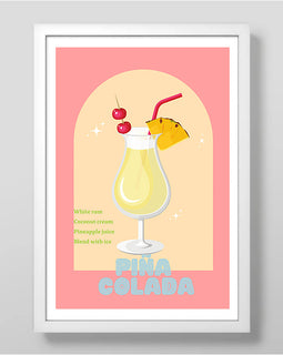 Pina Colada Cocktail Art Print