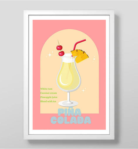 Pina Colada Cocktail Art Print