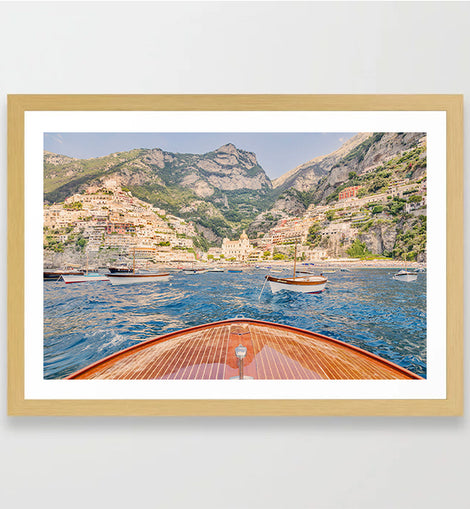 Positano Boats Art Print