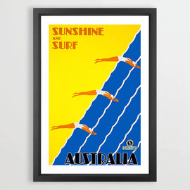 Sunshine Surf Art Print