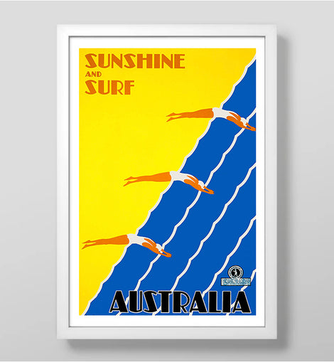 Sunshine Surf Art Print