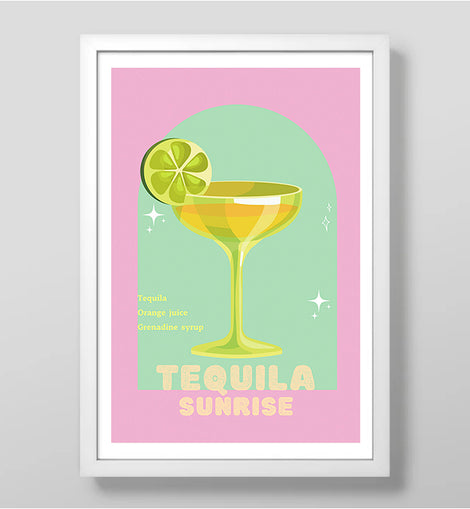 Tequila Cocktail Art Print