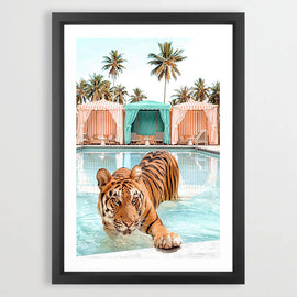 Tiger Pool Art Print