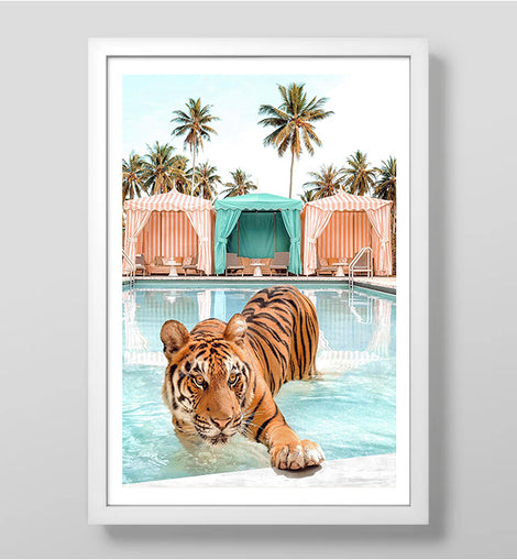 Tiger Pool Art Print