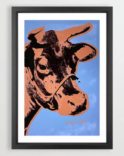 Warhol Cow Blue Art Print