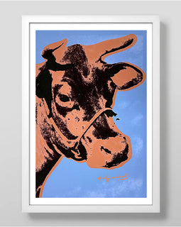 Warhol Cow Blue Art Print