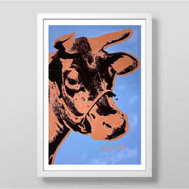 Warhol Cow Blue Art Print